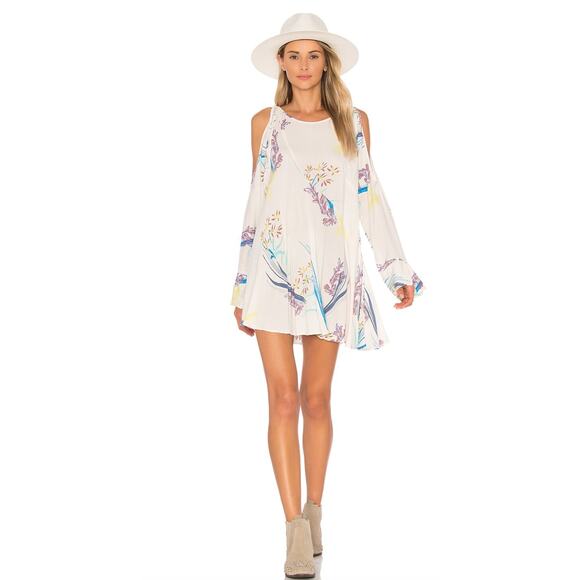 Free People Clear Skies Printed Tunic Dress SZ M Reg $138 - Picture 2 of 10